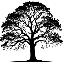Download black tree silhouette vector image for free nature background art