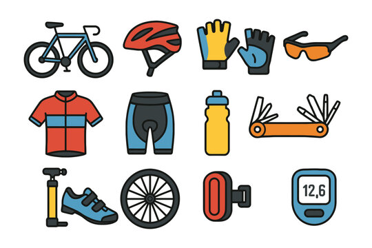 Bicycle gear and accessories: essential equipment for cycling enthusiasts.