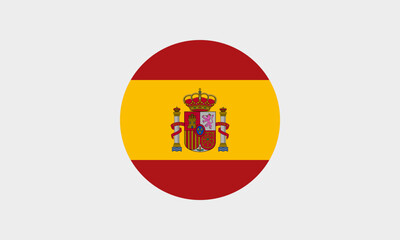Flagge Spanien – Professionelles rundes Icon mit korrekter Farbdarstellung