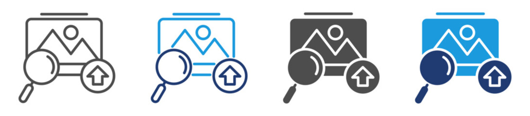 image optimization icon set with multiple style