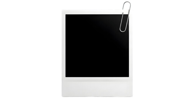 Blank Polaroid-Style Photo Frame &ndash; Instant Camera Card, White Border Picture

