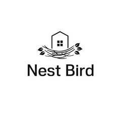 Nest bird nature icon logo