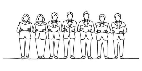 Single continuous line drawing of a person using a laptop with a security padlock on screen, emphasizing cyber protection and data privacy. Vector