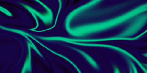 blur retro green and blue liquid wavy marble gradient background with liquify noise grainy texture. Hand painted background with mixed liquid blue and golden paints. Abstract wave background design.	

