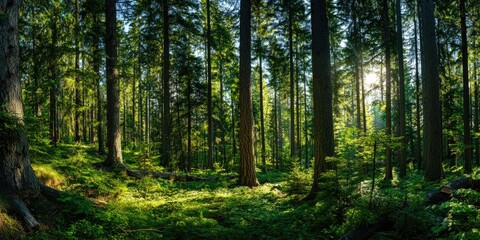 Lush forest floor bathed in sunlight (1)