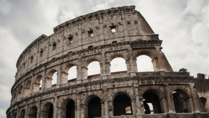 Obraz premium The Majestic Colosseum in Rome Italy Ancient Roman Amphitheater Landmark.