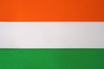 India. Paper texture background with the colors of the Indian flag.