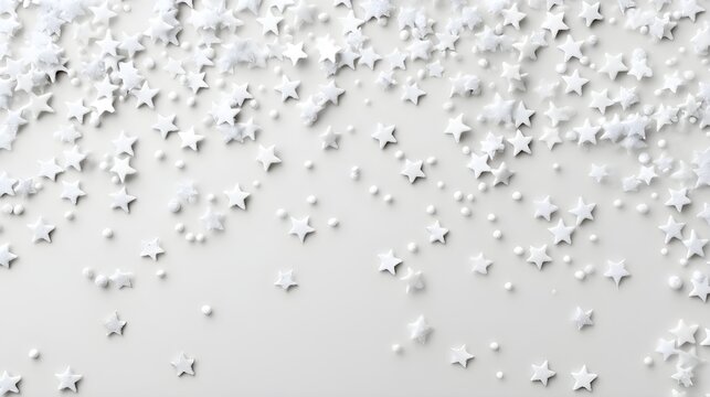 Minimalist White Stars on White Background