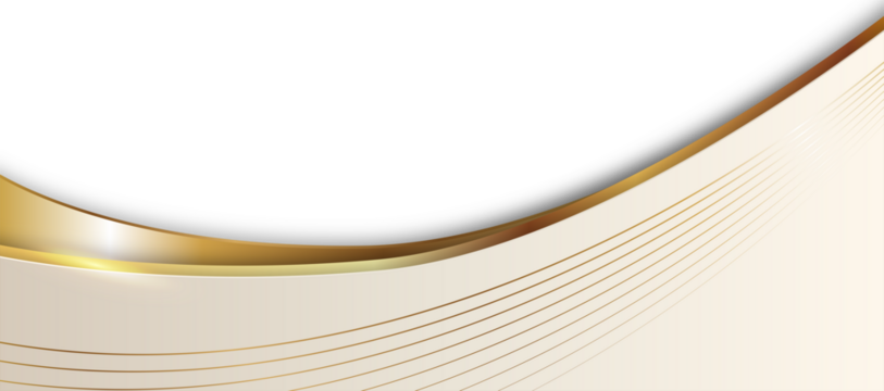 Elegant Beige and Gold Wave Banner