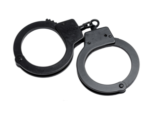 Handcuffs isolated on transparent background.