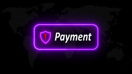 Online payment fraud warning concept. Facing potential fraud, phishing, and cyber security threats in financial transactions. the concept of online banking and financial security is highlighted - Powered by Adobe
