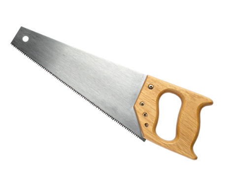 Wood saw isolated on transparent background.