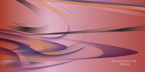 Abstract background with smooth wavy lines in gradient colors