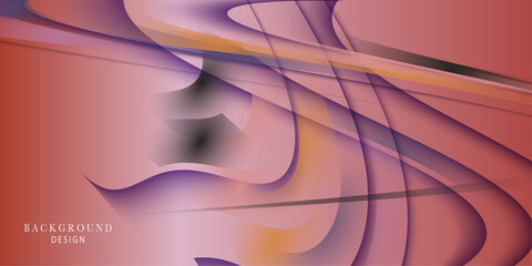 Abstract background with smooth wavy lines in gradient colors