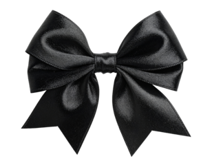 Black bow for black friday isolated on transparent background.