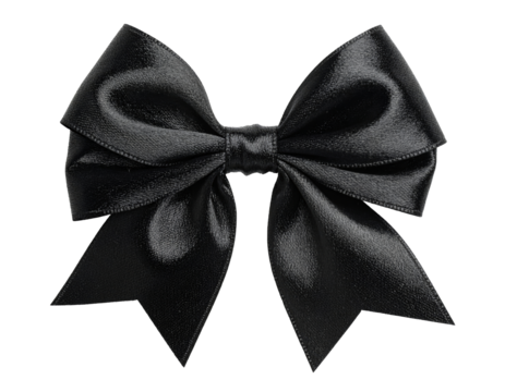 Black bow for black friday isolated on transparent background.