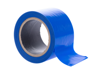 Roll of blue tape isolated on transparent background