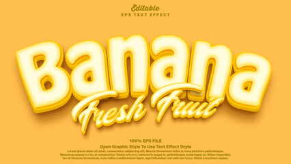 Banana 3d Editable text effect