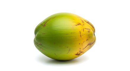 Fresh Young Coconut on White Background.