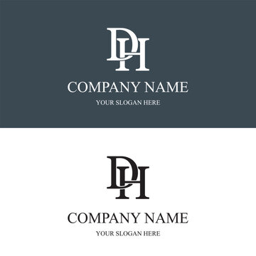 dh logo initial letter luxury royal logo. template symbol.