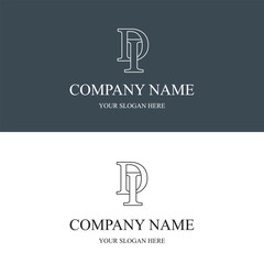 di logo initial letter luxury royal logo.