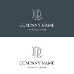 dl logo initial letter luxury royal logo. template symbol. modern golden luxury logo. 