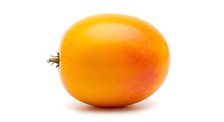 Whole Ripe Persimmon Fruit Isolated on White Background.