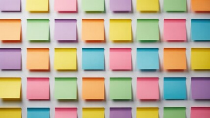 Colorful sticky notes create a vibrant backdrop for brainstorms and reminders