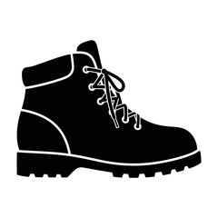 Outdoor hiking boot vector icon isolated on white background, Vector, illustration