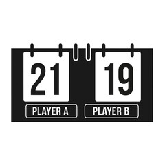 Game scoreboard player a leads isolated on white background, Vector, illustration