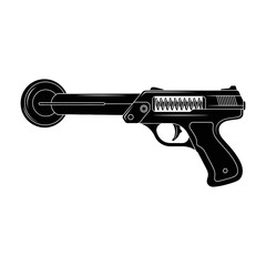 Pistol plunger gun vector design isolated on white background, Vector, illustration