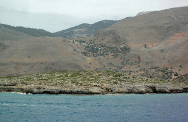 Le village de Livaniana à l'ouest de Loutro près d'Anopoli dans les Sfakia en Crète