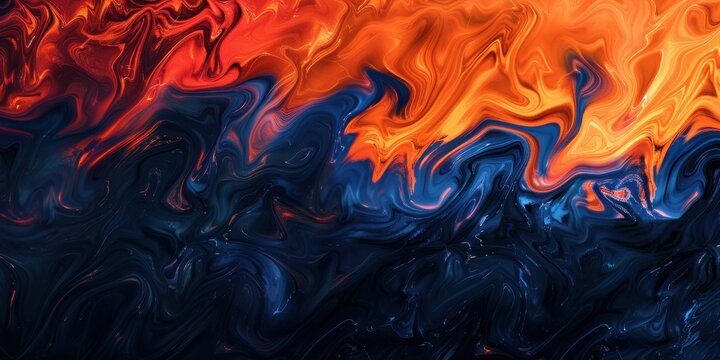 Grainy Dark Blue Orange Red Abstract Banner Background