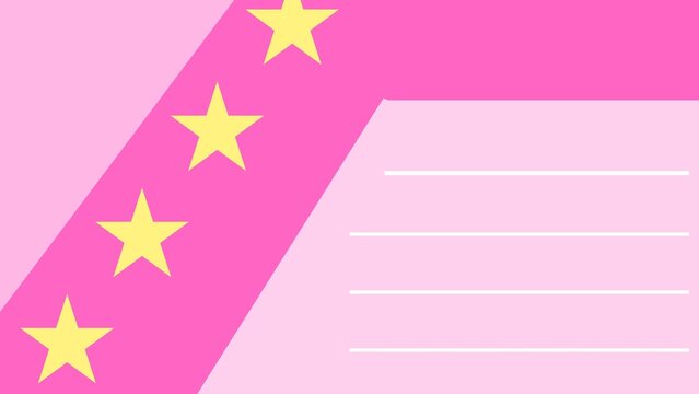 Cute pink notebook page with yellow stars, a decorative pink frame, and clean writing lines. Perfect for planners, journals, stationery sets, printable inserts, kids’ notes, digital scrapbooking, etc.