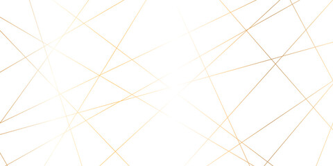 Abstract gold lines on transparent background. random chaotic lines abstract geometric patterns of modern design. geometric design created using light colorful digital net web line technology.