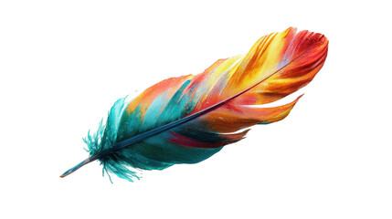 Vibrant feather, colorful and artistic