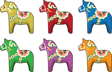 ダーナラホース（金・赤・青・緑・紫・オレンジ）