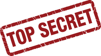 Top secret grunge stamp text vector.