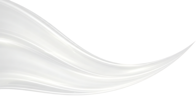 Abstract white flowing fabric against a black background with smooth curves and soft highlights