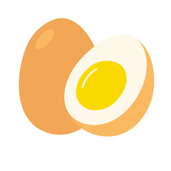 Boiled eggs whole and sliced make great healthy snacks. Ideal for recipes, nutrition articles, breakfast ideas, and healthy lifestyle blogs