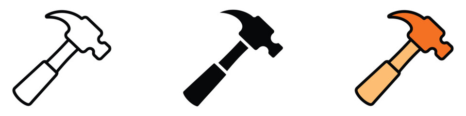 Hammer icon vector. toolkit, repair tool symbol. vector illustration.
