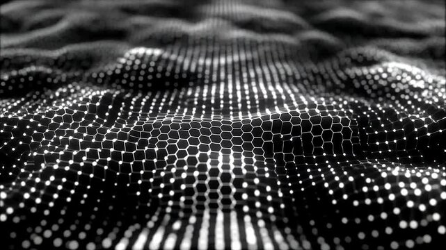 Digital Hexagon Matrix: An intricate digital matrix of hexagonal patterns pulsates with light, creating a mesmerizing display of technological beauty.