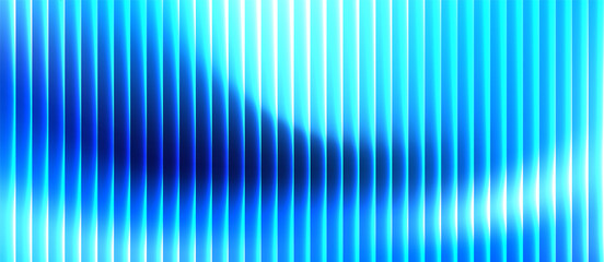 Obraz premium background abstract ribbed glass in gradient blue tones with wave texture and glossy light reflection. modern tech design, minimal visuals or digital presentations