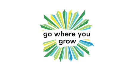 Obraz premium Abstract graphic of converging lines arranged around text symbolizing personal growth and development