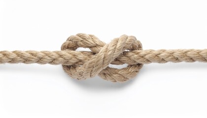 Fototapeta premium Rope knot on a white background