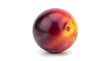 Fototapeta premium Fresh Ripe Plum Fruit Isolated on White Background.