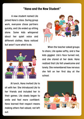 Hana and the New Student A Story of Friendship, Empathy, and Inclusion for Children