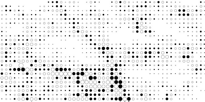 Vector panorama drafting paper. Graphic regular dots grid background. Panorama paper sheet for web design.