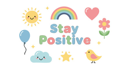 Whimsical affirmation illustration featuring playful cartoon elements for cheerful encouragement