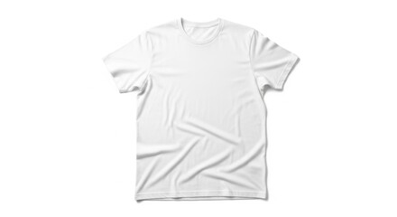 Naklejka premium Blank white T-shirt displaying simple casual style ideal for customization and everyday wear